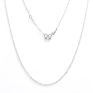 Collier classique en platine fine Pt950, blanc uni, élégant et délicat, pour hommes et femmes, bijoux intemporels de qualité supérieure - Product Image 5