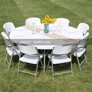 6ft Nhựa Trắng Gấp Bàn Tròn Bán Buôn - Product Image 6