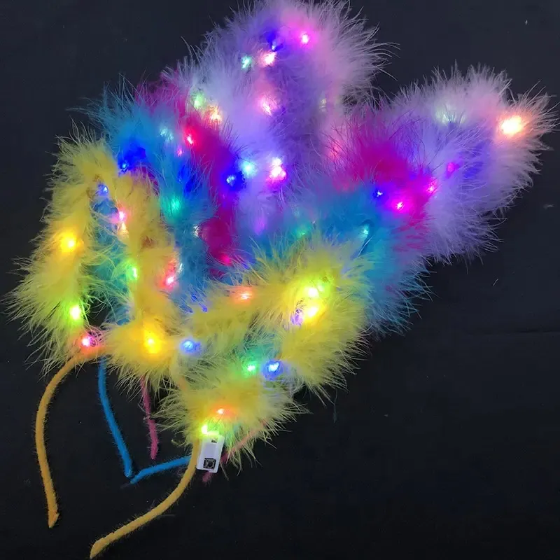 Custom Baby Christmas Decor Chinese Flashing Glowing Headband 6 Colors LED Party Supplies Decorations Festival Accessories