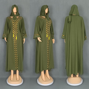 Ultimo Design americano musulmano con perline <span class=keywords><strong>Abaya</strong></span> abito di perline musulmano abito lungo abito <span class=keywords><strong>Abaya</strong></span> - Product Image 3