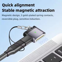 Nouvel adaptateur de charge rapide magnétique PD 100W Type-C vers Mag3 compatible avec MacBook Air / Pro M1 M2 M3 M4 M5