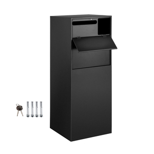 Mail Parcel Drop <strong>Box</strong> With <strong>Lockable</strong> <strong>Storage</strong> Compartment Weatherproof Extra Large Steel Package Delivery <strong>Box</strong> - Product Image 1