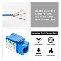 Connecteur RJ45 modulaire Keystone Jack non blindé 8p8c à 90 degrés Cat5e Cat6 Cat6a en gros