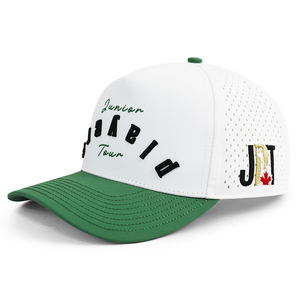 HS41 Cappellino da Baseball di Alta Gamma a 5 Pannelli Bicolore Impermeabile OEM Personalizzato con Ricamo 3D Perforazione Laser Unisex per Tutte le Stagioni - Product Image 4