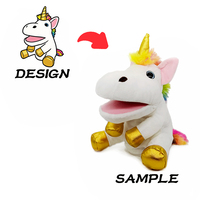 Marionnette Licorne en Peluche Personnalisée OEM, Jouet Doux et Adorable pour Enfants, Fabricant de Jouets en Peluche Personnalisés
