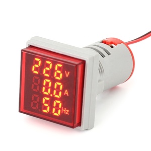 LED Digital AC Voltímetro Amperímetro Medidor <span class=keywords><strong>de</strong></span> frecuencia Luces <span class=keywords><strong>de</strong></span> señal 3 en 1 Indicador 220V Voltaje Corriente Hz Volt Amp Tester Detector - Product Image 1