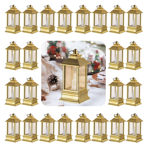 Mini lanterne à vent, lanterne LED, bougies électroniques, décoration de la maison, cadeau, décorations de Noël, ornements rétro - Product Image 4