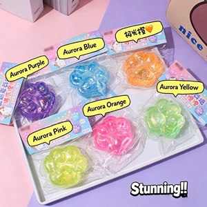 QY Squishy Pattes de Chat Brillantes, Jouet Fidget en TPE Anti-Stress pour Adultes, Cadeau et Jouet Relaxant - Product Image 2