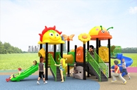 Usine vente directe combinaison toboggan jeux de parc aire de jeux équipement de diapositives en plastique extérieur