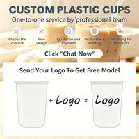 Vente en gros de gobelets en plastique en forme de U pour boba, 16 oz et 22 oz, gobelets à boisson jetables avec logo personnalisé imprimé et couvercles