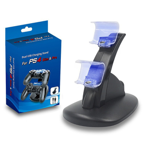 HB-P4002B Dual-Ladegerät für <span class=keywords><strong>PS4</strong></span> Slim <span class=keywords><strong>Controller</strong></span> Ladestation mit LED-Anzeige für <span class=keywords><strong>PS4</strong></span> Pro Ladestation - Product Image 1
