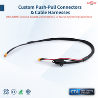 Kabel Sambungan XT30 Kustom, Dual Female Y Splitter, Harness Berlapis Nilon, PVC, Tegangan Tinggi, Kawat Tembaga Murni, untuk Koneksi Robotika UAV