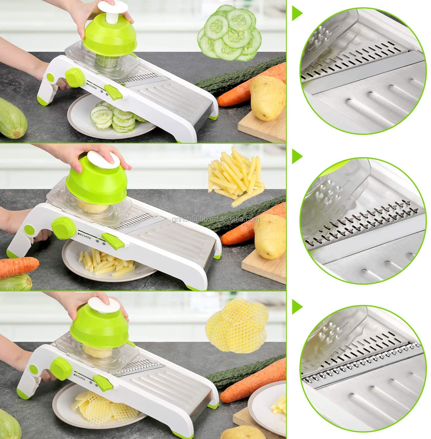 Mandoline De Cuisine Bron Coucke – Lame Inox, Coupe Légumes, Fruits, Viande – Neuf