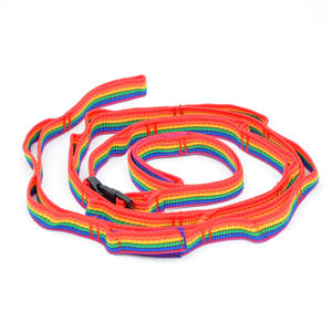 Corde à linge extérieure arc-en-ciel à double couche, équipement de camping multifonctionnel avec conception à crochet pour le séchage des vêtements - Product Image 1