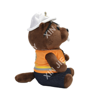 Ours en peluche rembourré de coton PP, personnalisable, ours en peluche pompier avec services OEM ODM