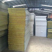 Panneau composite ignifuge en laine de roche, forme carrée/feuille, pour ateliers en acier, entrepôts et utilisation extérieure - Isolation écologique chinoise