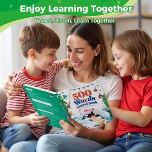 Livre sonore pour enfants <span class=keywords><strong>de</strong></span> 500 <span class=keywords><strong>mots</strong></span>, ressource d'apprentissage précoce, comprenant 500 <span class=keywords><strong>mots</strong></span> <span class=keywords><strong>de</strong></span> vocabulaire <span class=keywords><strong>anglais</strong></span> essentiels, en bois et papier - Product Image 4