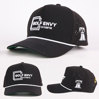 Gorra de Golf Personalizada con Bordado, Transpirable, Impermeable, con Cuerda, Perforaciones Cortadas con Láser, para Atletismo, Running y Béisbol
