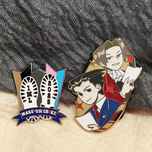 Tùy Chỉnh Cứng Men Anime Ve Áo Pins Mạ Đánh Bóng Lụa Màn Hình In Ấn Chết Đúc Kỹ Thuật Sử Dụng Cho Lưu Niệm Vua Phong Cách Mô Hình - Product Image 2