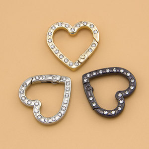 Portachiavi a Forma di Cuore con Moschettone a Molla, <span class=keywords><strong>Regalo</strong></span> di <span class=keywords><strong>San</strong></span> <span class=keywords><strong>Valentino</strong></span> <span class=keywords><strong>per</strong></span> <span class=keywords><strong>Lei</strong></span>, Anelli Portachiavi Fai-da-Te <span class=keywords><strong>per</strong></span> Chiavi, Zaini, Etichette Bagaglio, Accessori e Ciondoli all'Ingrosso - Product Image 3