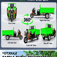 Tricycle électrique agricole 1200W 60V, véhicule utilitaire agricole à trois roues, trike de transport de marchandises à charge lourde, véhicule de livraison rurale