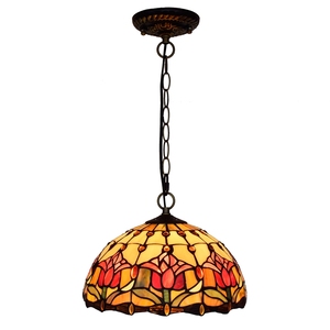 Candelabro <span class=keywords><strong>de</strong></span> tulipán <span class=keywords><strong>de</strong></span> jardín, lámpara colgante <span class=keywords><strong>de</strong></span> <span class=keywords><strong>cristal</strong></span> tintado, estilo americano, moderno, 30CM, <span class=keywords><strong>para</strong></span> cocina, dormitorio, mesita <span class=keywords><strong>de</strong></span> noche, Bar, iluminación Tiffany - Product Image 6