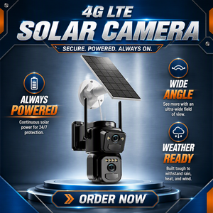 Caméra PTZ solaire 4G CMOS étanche IP66 double écran suivi IA application O-kam Pro grand angle extérieur 24/7 enregistrement continu - Product Image 5