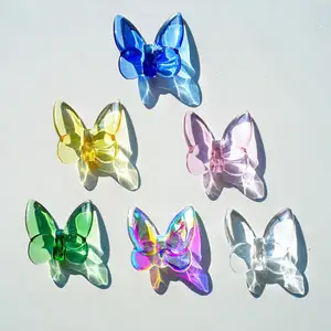 Figurine papillon en cristal, ornement papillon en verre, cadeau de collection animal en cristal pour les amateurs et les collectionneurs de papillons