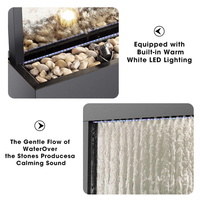 Panel de cascada de vidrio para decoración de hogar y jardín Fuente de cascada para decoración interior y exterior