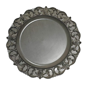 <span class=keywords><strong>Assiette</strong></span> de Présentation en Plastique Vert PP, Style Classique, Design Creux, Polie, Jetable, 13 Pouces, pour Mariages et Banquets – Vente en Gros, Nouveauté - Product Image 1