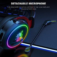 Casque de jeu Onikuma New X10 Cool RGB LED avec grille métallique, best-seller