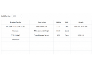 Collar de tenis con diamantes CVD talla pera Regal Glow, elegante collar de diamantes cultivados en laboratorio, oro para joyería de lujo certificada para mujer - Product Image 6