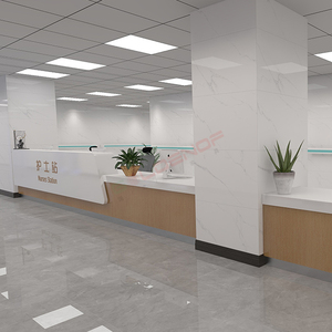 Hospital Nurse Station Guide <strong>Desk</strong> Pure Acrylic <strong>Artificial</strong> <strong>Stone</strong> Semicircle Service <strong>Desk</strong> Customization - Product Image 1