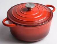 Ollas y Cacerolas de Hierro Fundido con Revestimiento Ecológico y Saludable, Utensilios de Cocina Antiadherentes Esmaltados