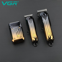 Tondeuse à cheveux VGR 644 en acier inoxydable avec batterie au lithium intégrée, double fonction de charge, autonomie de 6 heures pour salon et usage domestique