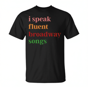Camiseta retro vintage con estampado de canciones de Broadway en inglés, estilo retro - Product Image 2
