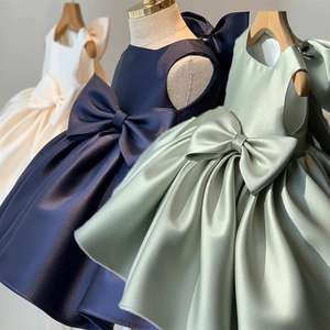 2-12 Children Wedding Flower Girls' Dresses White Bowknot Baby Kids Girl Princess Birthday Party Evening Big Girls Flower Dress - Product Image 2