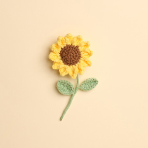 Hand Woven Sunflower Brooch Yarn Material <b>Wedding</b> <b>Accessory</b> Fashion Jewelry - Product Image 4