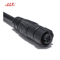 Connecteur étanche LLT 110V 10A IP65 IP67 IP68 M12, câble étanche 2, 3 ou 4 broches
