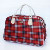Nouveau sac fourre-tout imperméable grande capacité pour les étudiants rentrant à l'école ; Sac de voyage léger pour les trajets moyens et courts avec motif écossais tendance