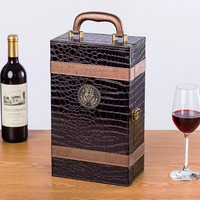 Boîtes à vin en carton gaufré de qualité supérieure, emballages cadeaux de luxe personnalisés pour spiritueux avec estampage métallique