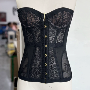 Nuovo Arrivo <span class=keywords><strong>Top</strong></span> Corto in Pizzo Sexy e Aderente, <span class=keywords><strong>Corsetto</strong></span> Floreale in Pizzo per Donne, Blusa <span class=keywords><strong>Corsetto</strong></span> De Mujer, <span class=keywords><strong>Top</strong></span> Femme - Product Image 4
