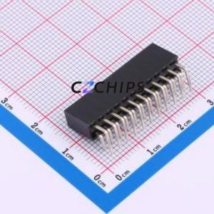 XDM254-<b>2</b>-11-W-8.5-G0 <b>Pin</b> Socket Bent Lead Through Hole,P=<b>2</b>.54mm <b>Connector</b> 2x11P <b>2</b>.54mm Square Hole Right Angle Insert - Product Image 2