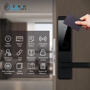 Thông minh RFID thẻ chìa khóa Khóa điện tử thông minh an toàn cửa cho khách sạn Hợp kim nhôm thẻ nhớ đám mây lưu trữ dữ liệu gỗ <span class=keywords><strong>SDK</strong></span> - Product Image 3