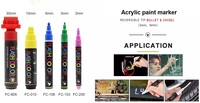 Acrylique marqueur stylos pour Pneu Bois Rock T-shirt artisanat peinture à la main