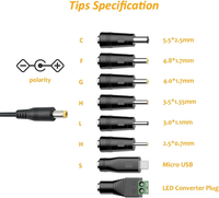 Adaptor Daya Universal 12W 3V 4.5V 5V 6V 7.5V 9V 12V Catu Daya AC DC untuk Peralatan Elektronik Rumah Tangga
