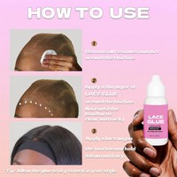 Colle pour perruque à maintien fort, adhésif invisible pour cheveux, résistant à l'eau, sans odeur, sans latex