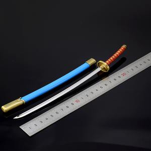 Espada de Juguete de Aleación de Zinc de 26 cm y 55 g de <span class=keywords><strong>Unohana</strong></span> Retsu Mina Zuki del Anime Japonés BLEACH, Artesanía Metálica, Pequeño Obsequio, Mini Katana - Product Image 6
