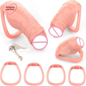 男性用リアルな偽装ウルトラCBコックケージペニス貞操隠しロック。ペニス拘束禁欲不倫防止大人用セックストイ - Product Image 1