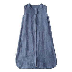 Nouveau-né bébé <span class=keywords><strong>gaze</strong></span> sac <span class=keywords><strong>de</strong></span> couchage gilet pur <span class=keywords><strong>coton</strong></span> avec bouton fermeture anti-coup <span class=keywords><strong>de</strong></span> pied couette pour printemps été bambin groupe d'âge - Product Image 6